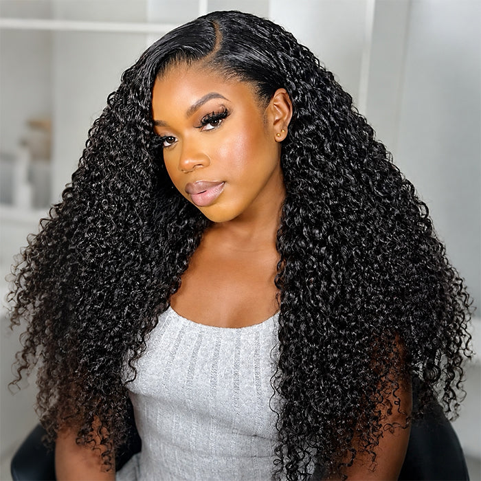 Glueless HD Lace Curly Human Hair Wig Pre Plucked 13x6 Lace Front Wigs For Women