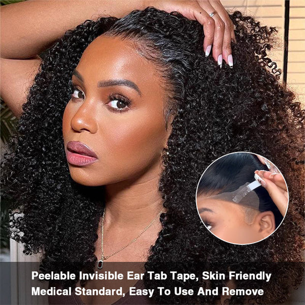Glueless Curly Wig 13x4 Pre Cut Ear To Ear Lace Front Wigs With Pre Bleached & Pre Plucked Pre-All Wig
