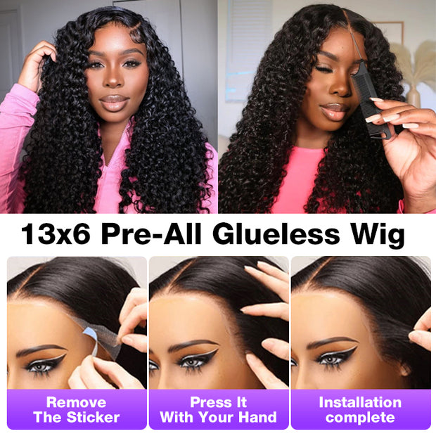 Curly Wig 13x6 Real Ear To Ear Lace Frontal Pre-All Wig Pre-Cut Lace Frontal Super Secure Wig