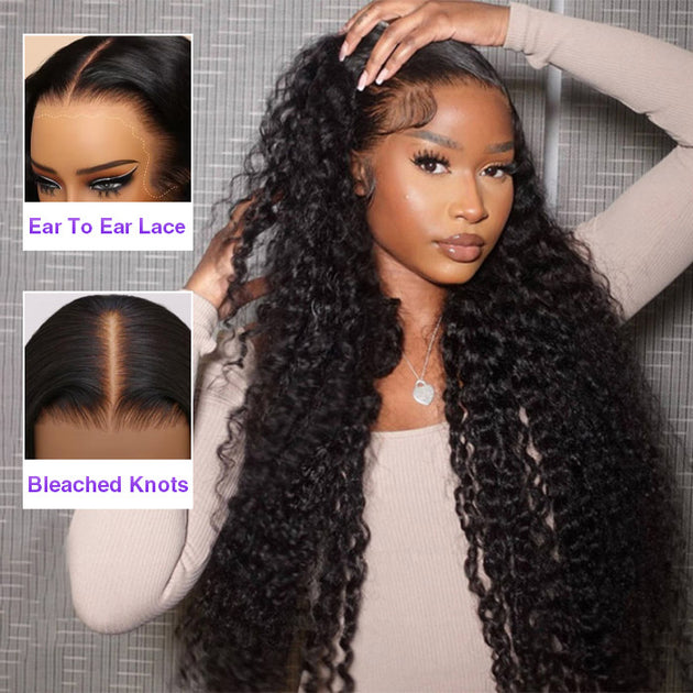 13x6 Pre-All Glueless Lace Frontal Wig Pre Cut Ear to Ear Lace Glueles ...