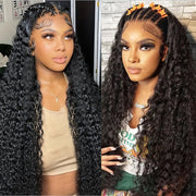 13x6 Full Lace Frontal Water Wave Wig Pre Bleached Glueless Lace Human Hair Wigs Super Secure