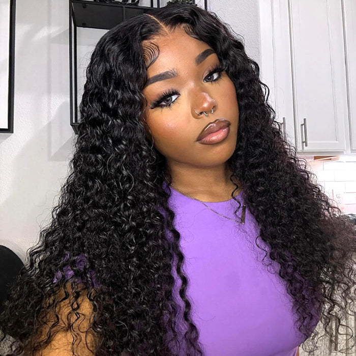 Deep Wave 4x4 HD Lace Closure Wig Pre Cut & Plucked  display picture 1