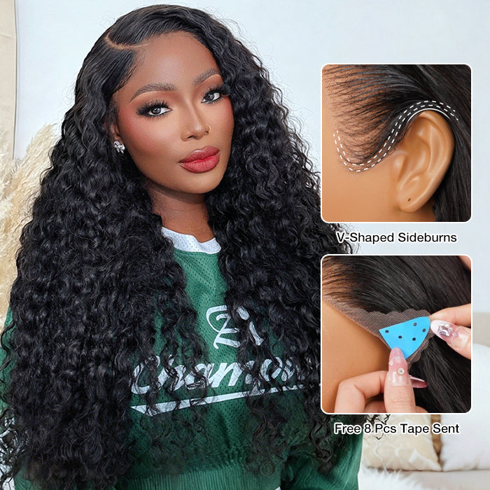 HD Lace Wigs Realistic 13*4 Lace Front Wigs Human Hair Deep Wave Skinlike HD lace Wig with Invisible Bleached Knots Pre Plucked Hairline