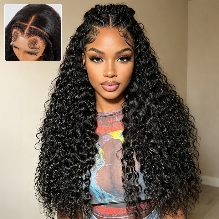 HD Lace Wigs Realistic 13*4 Lace Front Wigs Human Hair Deep Wave Skinlike HD lace Wig with Invisible Bleached Knots Pre Plucked Hairline