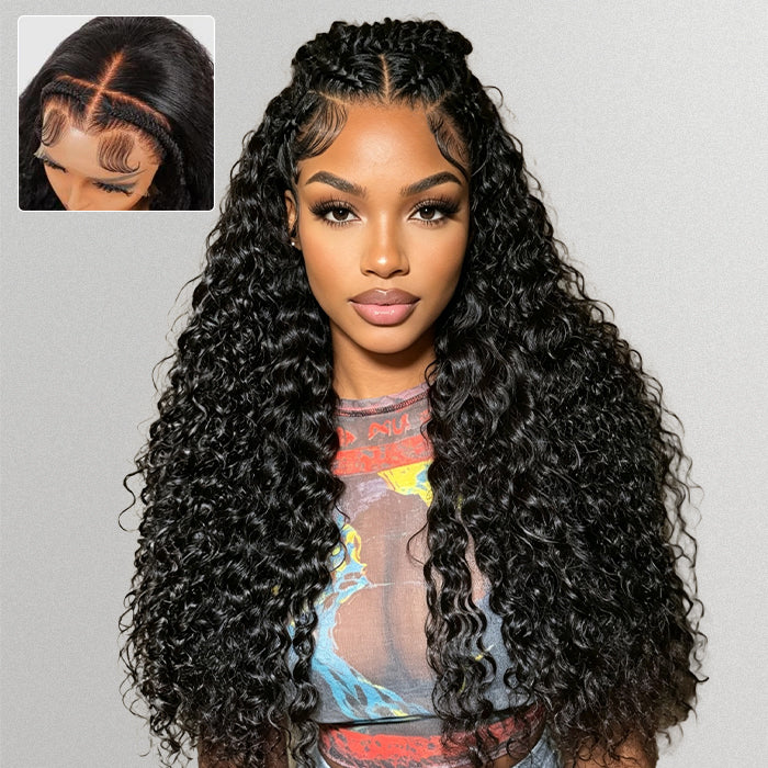 HD Lace Wigs Realistic 13x4 Lace Front Wigs Human Hair Deep Wave Skinlike HD lace Wig with Invisible Bleached Knots Pre Plucked Hairline