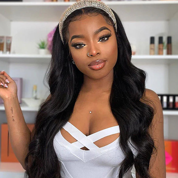 Body Wave Headband Wigs Human Hair Wigs With Various Headbands