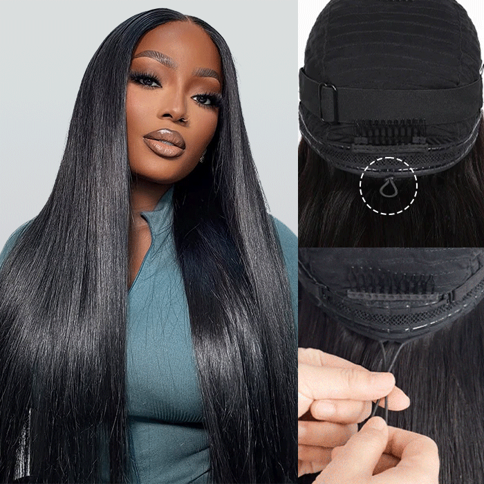 SKINLIKE HD Lace Frontal Wig 13x6 Ultra-Fitted Full Frontal Straight Human Hair Wigs With Pre Bleached Small Knots