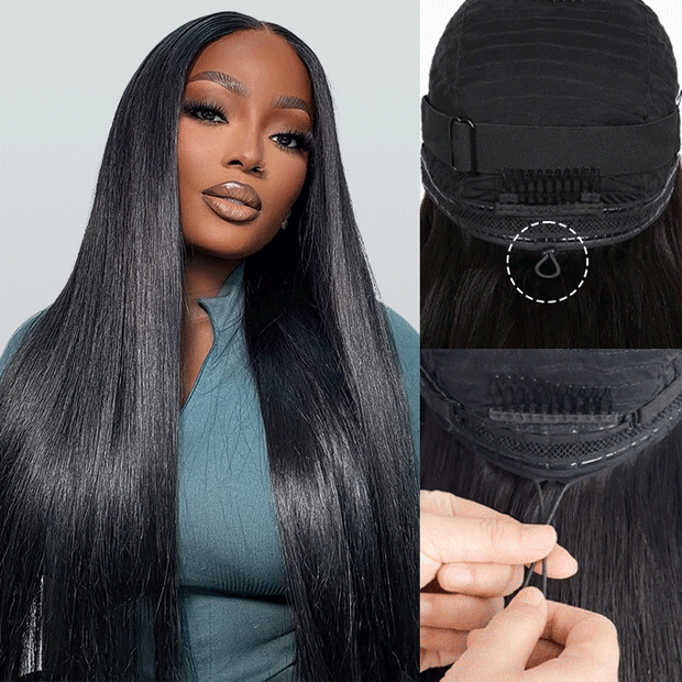 SKINLIKE HD Lace Frontal Wig 13x6 Ultra-Fitted Full Frontal Straight Human Hair Wigs With Pre Bleached Small Knots