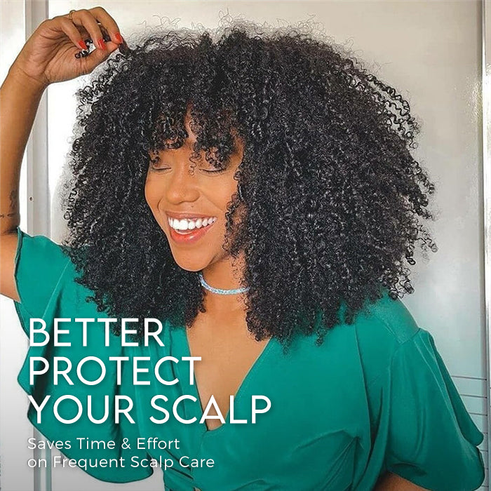 Glueless Kinky Curly Wig with Bangs 100% Remy Human Hair  display picture 3