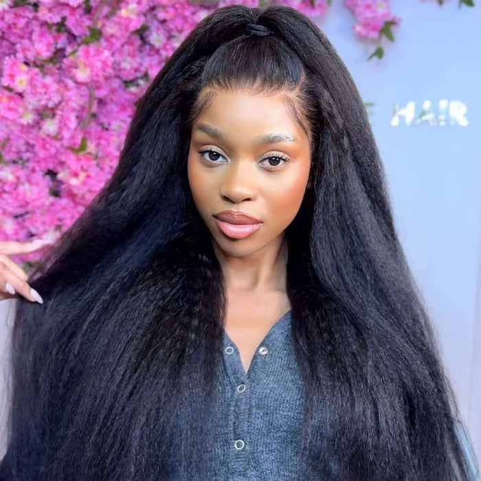 Kinky Straight Wig | Kinky Straight Human Hair Wigs | Headband Wig