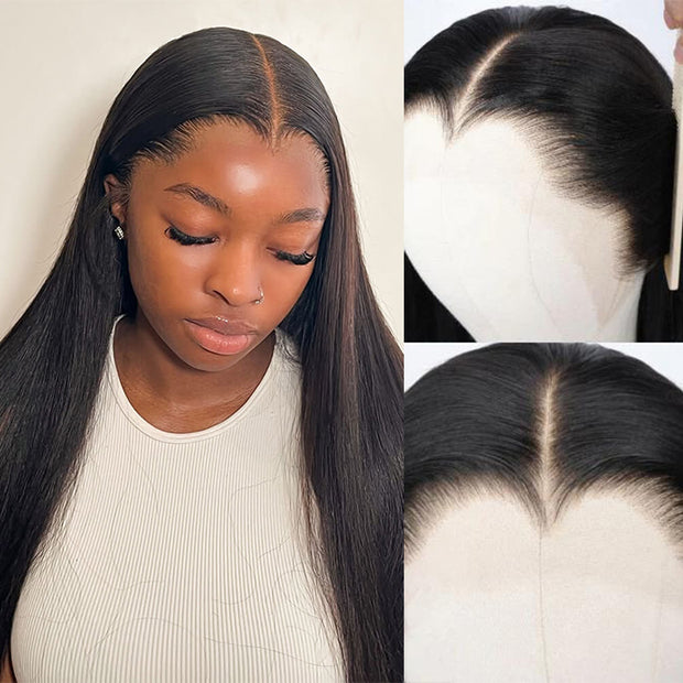 Widow's Peak M Hairline 13x6 HD Lace Front Wig Straight Brazilian Human Hair