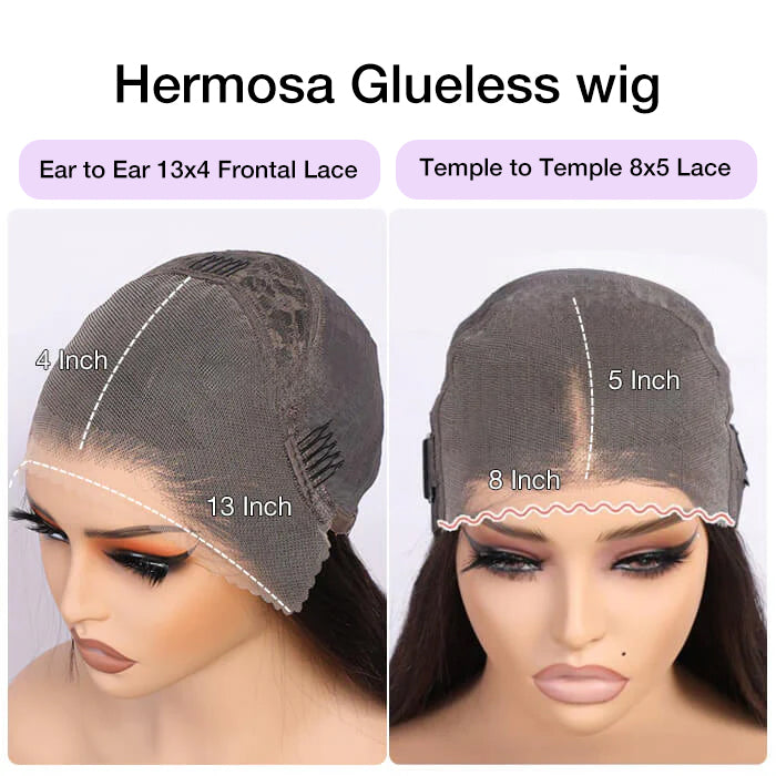 Glueless Pre-Cut 8×5 Lace Closure Wig Body Wave 13*4 HD Lace