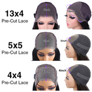Kinky Edges Hairline Glueless Kinky Straight HD Lace Front Human Hair Wigs Pre Bleached
