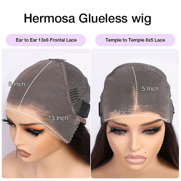 Golden Brown Highlight Deep Wave Human Hair Wigs Pre-Cut HD Lace Front Wig with Drawstring