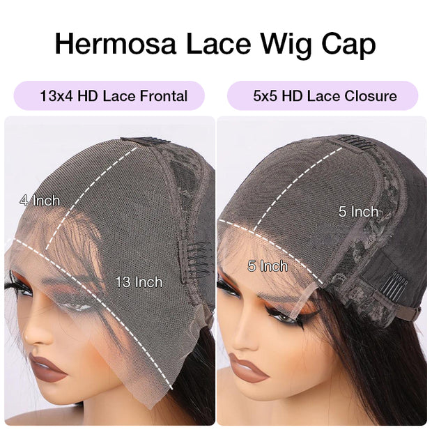 2 Wigs Set | Silky Straight 13x4 HD Lace Frontal Wig & Skin Melt HD Lace 5x5 Curly Bob Wig