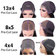 Deep Wave Ready & Go Wigs 8x5 Pre Cut Real Glueless Lace Closure Wigs Beginner Friendly