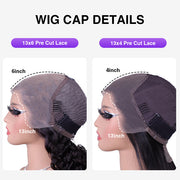 Pre Braided Wig Deep Wave 13x4 13x6 Pre Cut Lace Frontal Glueless Human Hair Wigs