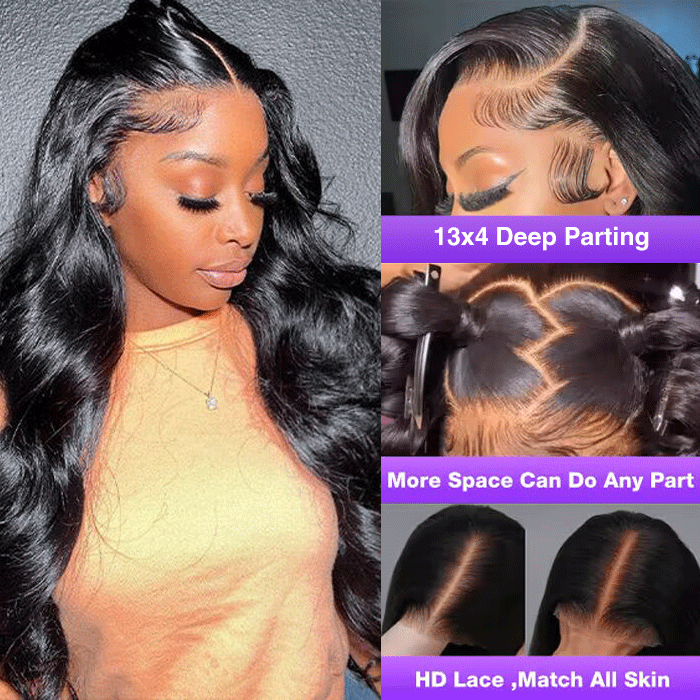 Glueless Wig 8x5 Closure HD Lace Pre Plucked & Bleached Ready to