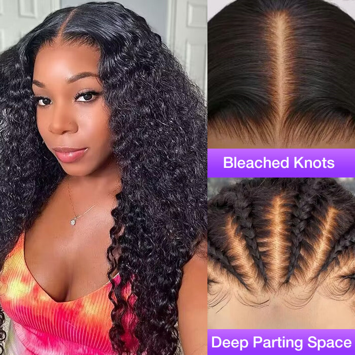 Pre Bleached 8x5 Glueless Closure Wig / 13x4 Lace Frontal Wig 100% Human Hair 9A 220% Density