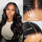 2Wigs = $199 | Silky Straight & Body Wave Super Natural Glueless 8x5 HD Lace Bleached Knots Put On & Go Wig