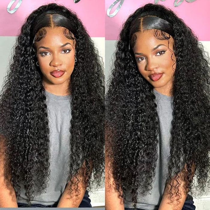 Pre-Knotless Glueless Curly Wig Versatile Pre Cut 8x5 Closure HD Lace Human Hair Wigs Put on go®