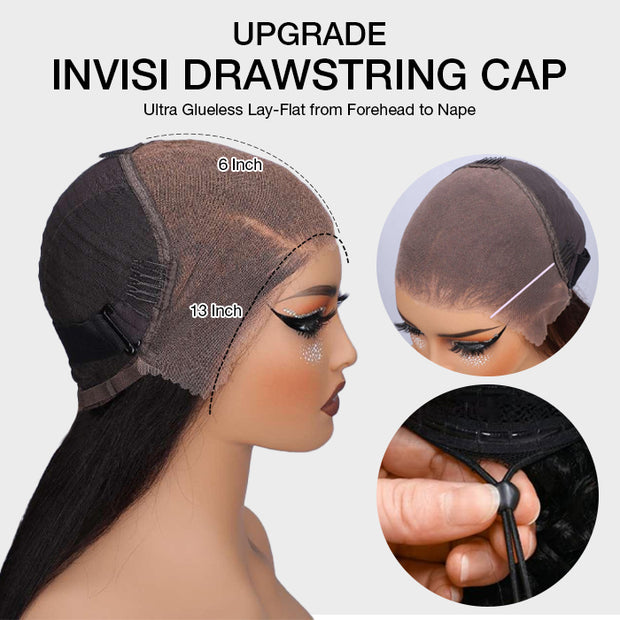 Put On And Go Glueless 8x5 Pre Cut HD Lace 220% Density Straight Bob Wigs With Pre Plucked & Pre Bleached