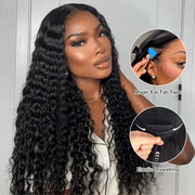 Skinlike HD Lace Brazilian Deep Wave Wigs Drawstring 13x6 Full Frontal Lace Wigs 100% Real Human Hair Wigs For Black Women