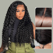 Skinlike HD Lace Brazilian Deep Wave Wigs Drawstring 13x6 Full Frontal Lace Wigs 100% Real Human Hair Wigs For Black Women
