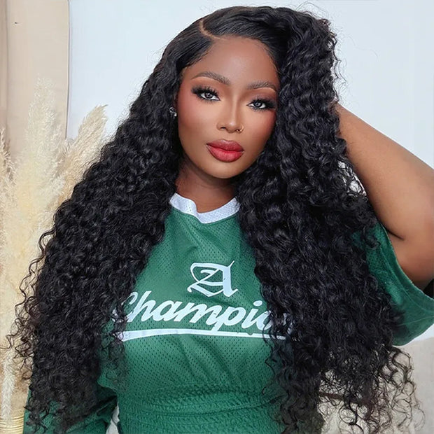 Skinlike HD Lace Brazilian Deep Wave Wigs Drawstring 13x6 Full Frontal Lace Wigs 100% Real Human Hair Wigs For Black Women