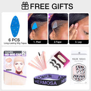 SKINLIKE HD Lace Frontal Wig 13x6 Ultra-Fitted Full Frontal Straight Human Hair Wigs With Pre Bleached Small Knots