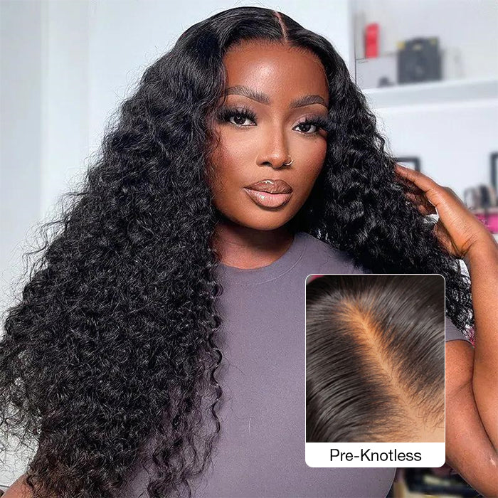 [US 24H Ship] 8x5 HD Lace Glueless Wig With Drawstring Wear Go Easy Wig 220% Density