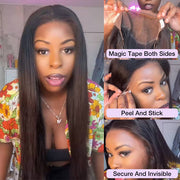 13x4 13x6 HD Lace Ear-to-Ear Frontal Straight Wig Pre Cut & Plucked & Bleached Put on go® Glueless Wig