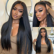 13x4 13x6 HD Lace Ear-to-Ear Frontal Straight Wig Pre Cut & Plucked & Bleached Put on go® Glueless Wig