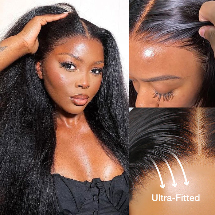 Kinky Straight Wig | Kinky Straight Human Hair Wigs | Headband Wig