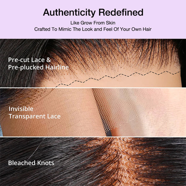 Blonde Highlight HD Lace Closure Wigs #FF1B/27 Color Glueless Ready & Go Wig