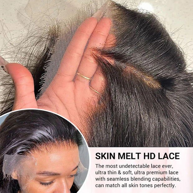 2 Wigs Set | Silky Straight 13x4 HD Lace Frontal Wig & Skin Melt HD Lace 5x5 Curly Bob Wig