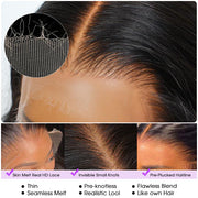 Widow's Peak M Hairline 13x6 HD Lace Front Wig Straight Brazilian Human Hair