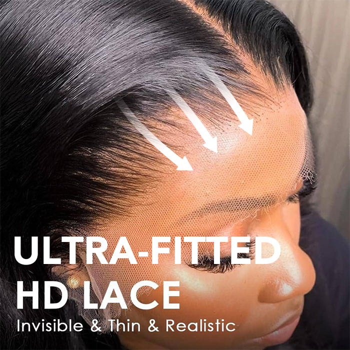 Deep Wave Wig Ear-to-ear Glueless 13x6 Full Frontal HD Lace Wig with Drawstring Friendly To All Heads