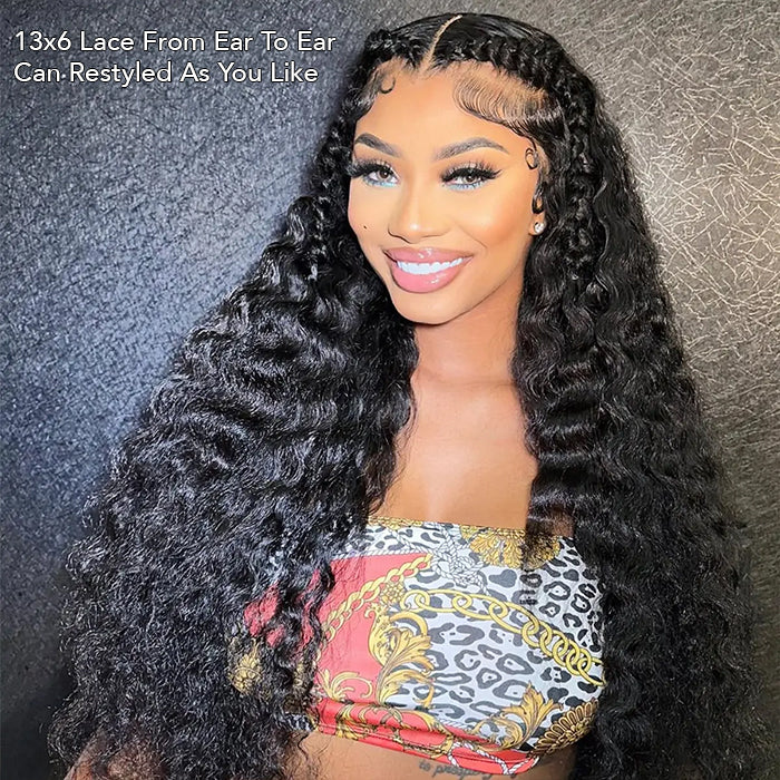 Transparent Lace Wig Loose Deep Wave 100% Real Human Hair  display picture 1