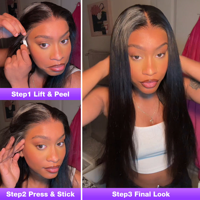 Ear To Ear 13x4 HD Lace Front Straight Wig Pre Cut & Plucked & Bleached Real Glueless Wig