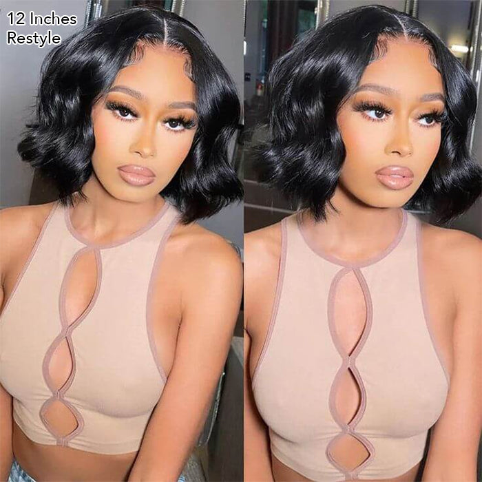 220% Density Straight Bob Wigs Pre Cut 13x4 HD Lace Real Glueless Wigs 100% Human Hair