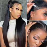 13x4 13x6 HD Lace Ear-to-Ear Frontal Straight Wig Pre Cut & Plucked & Bleached Put on go® Glueless Wig