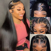 13x4 13x6 HD Lace Ear-to-Ear Frontal Straight Wig Pre Cut & Plucked & Bleached Put on go® Glueless Wig