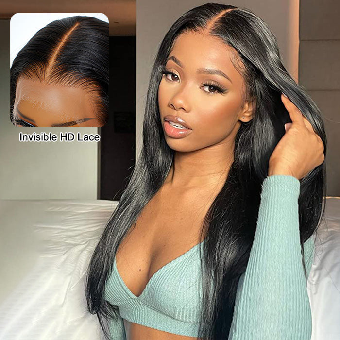 5x5 HD Lace Front Bob Wig Human Hair Pre Plucked Straight 150% Density 14 Inch Amazon.com : Karlami Bob Wig Human Hair Straight HD Lace  main image 3