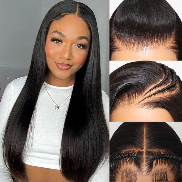 2 Wigs Set | Silky Straight 13x4 HD Lace Frontal Wig & Skin Melt HD Lace 5x5 Curly Bob Wig