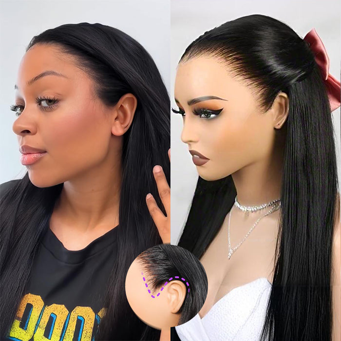 Obre Blonde Straight Huan Hair Pre-Cut 13x6 Lace Frontal Glueless Wigs - Wiggins Hair