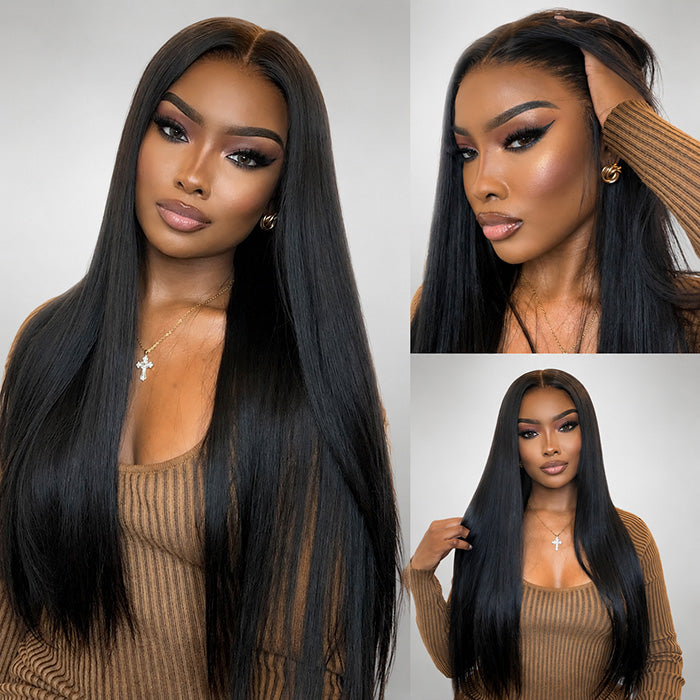 220% Density 13x4 HD Lace Ear-to-Ear Frontal Straight Wig Invisible Knots Realistic Hairline Large & Small Cap Size