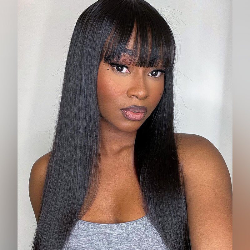 2Wigs = $189 | Glueless Water Wave Wig + Straight Wig With Bangs