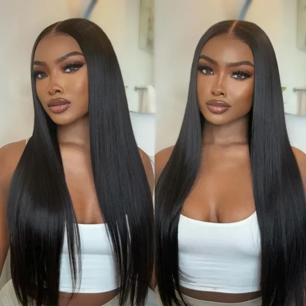 $100 off Flash Sale | Glueless Straight Wig 8x5 HD Closure Wigs Pre Everything with Drawsting 180% Density Tiny Knots Wig