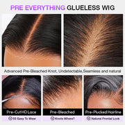 Put on go® Glueless Body Wave Pre Cut 8x5 HD Lace Closure Wig Large & Small Cap Size
